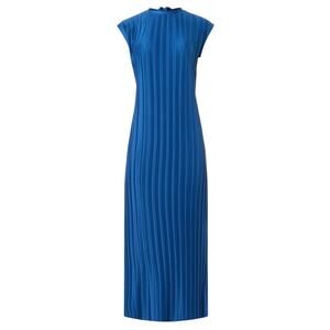 Atlein x RTR Navy Plisse Midi Dress in Blue, Size M